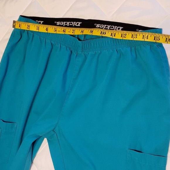 Dickies Scrub Pants with Elastic Waistband- Aqua - Picture 4 of 9
